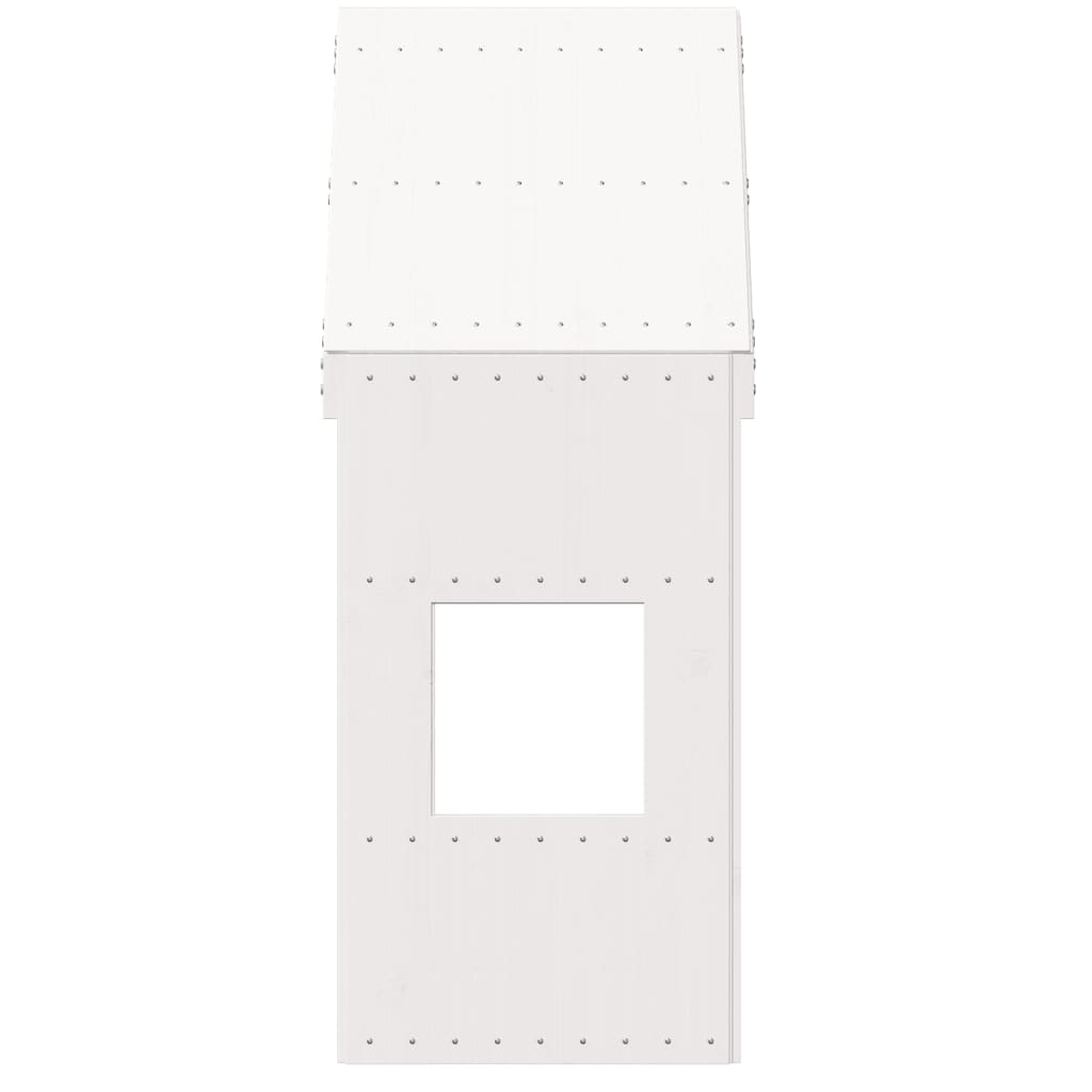 Solid Pine Kids' Bed Roof in White 55x84x132 cm