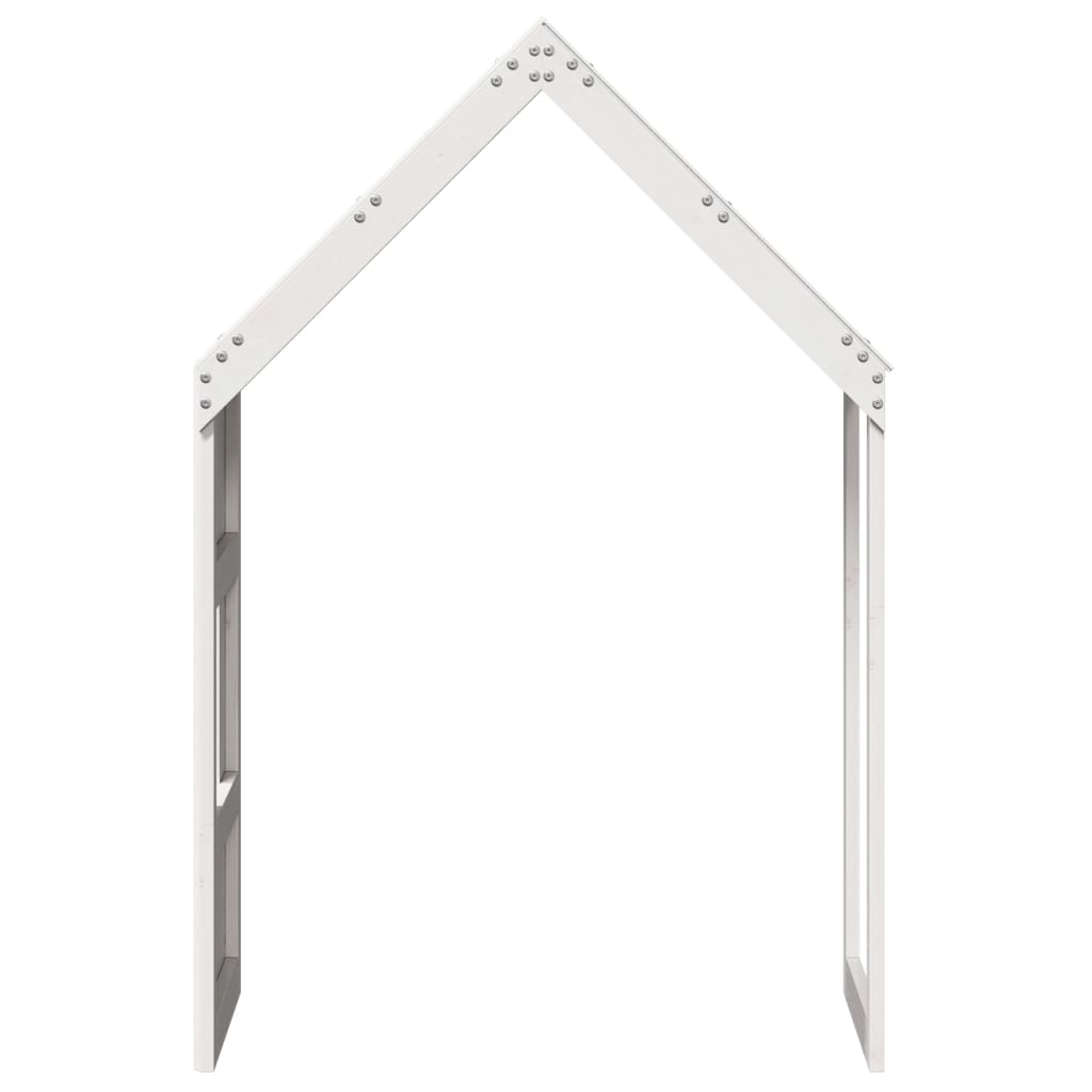 Solid Pine Kids' Bed Roof in White 55x84x132 cm
