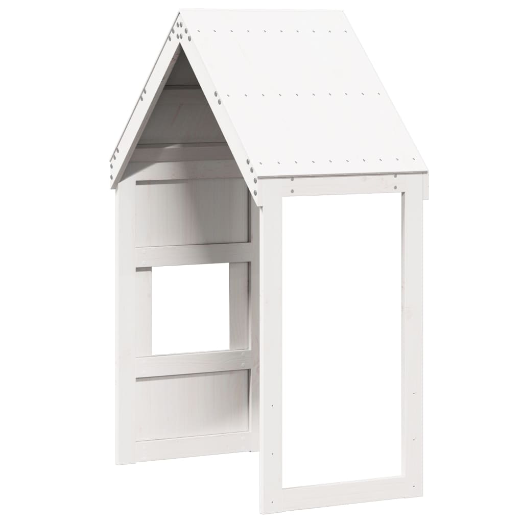 Solid Pine Kids' Bed Roof in White 55x84x132 cm