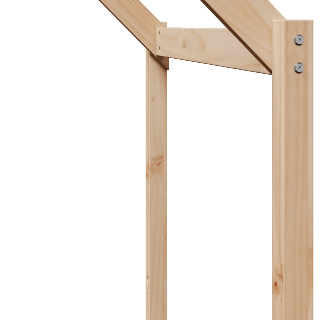 Solid Pine Kids' Bed with Roof - 213x95.5x144.5 cm Sturdy Design