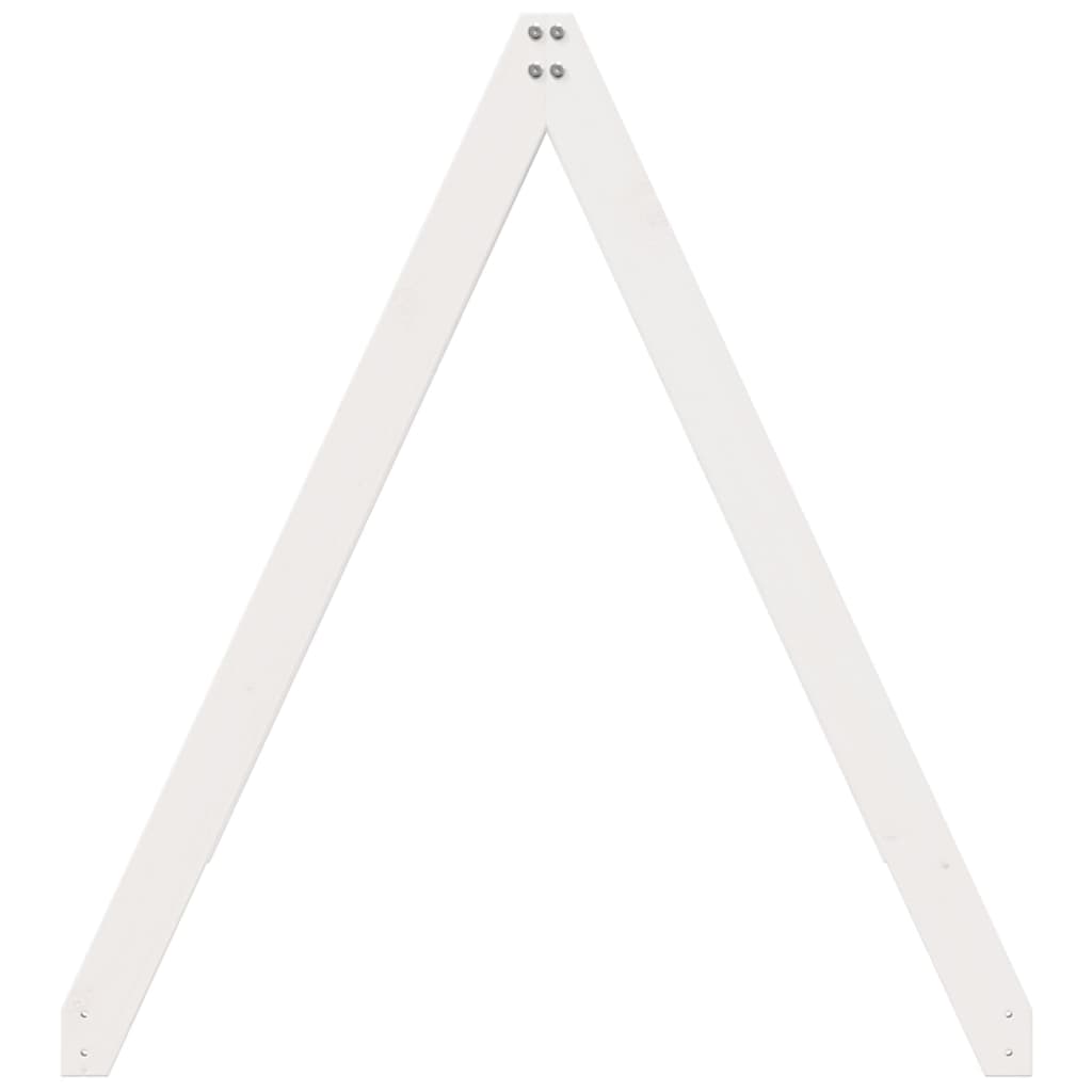 Kids' Pine Bed Roof White 199x80.5x88 cm - Solid Wood Frame