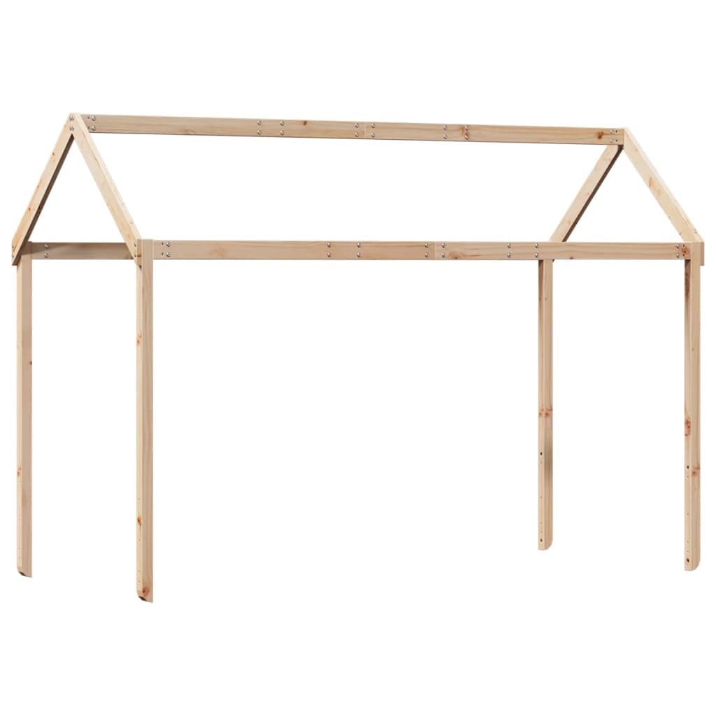 Solid Pine Kids' Bed with Roof - 207x80.5x151.5 cm