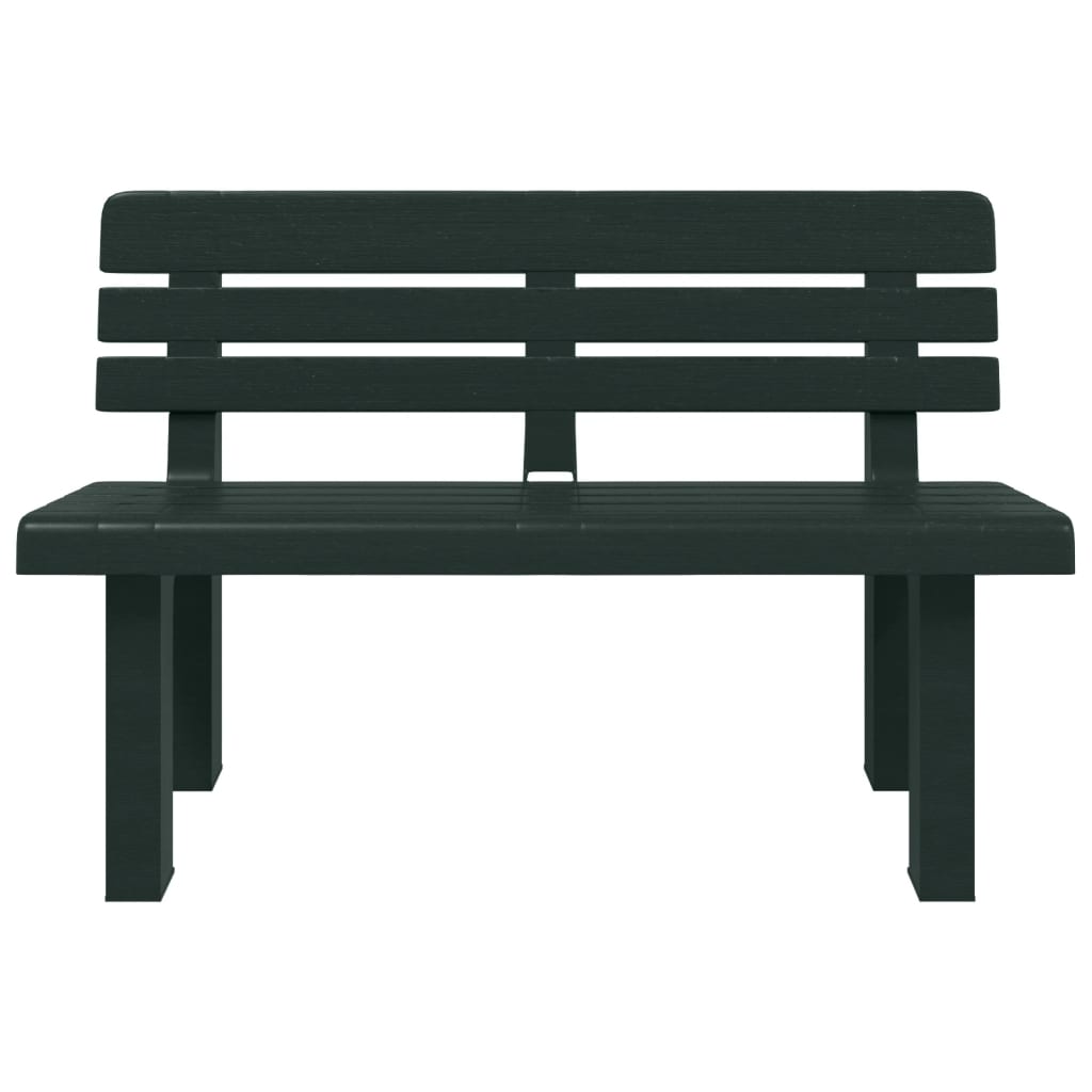 Green Polypropylene Garden Bench 110x52x71 cm - Sturdy & Stylish