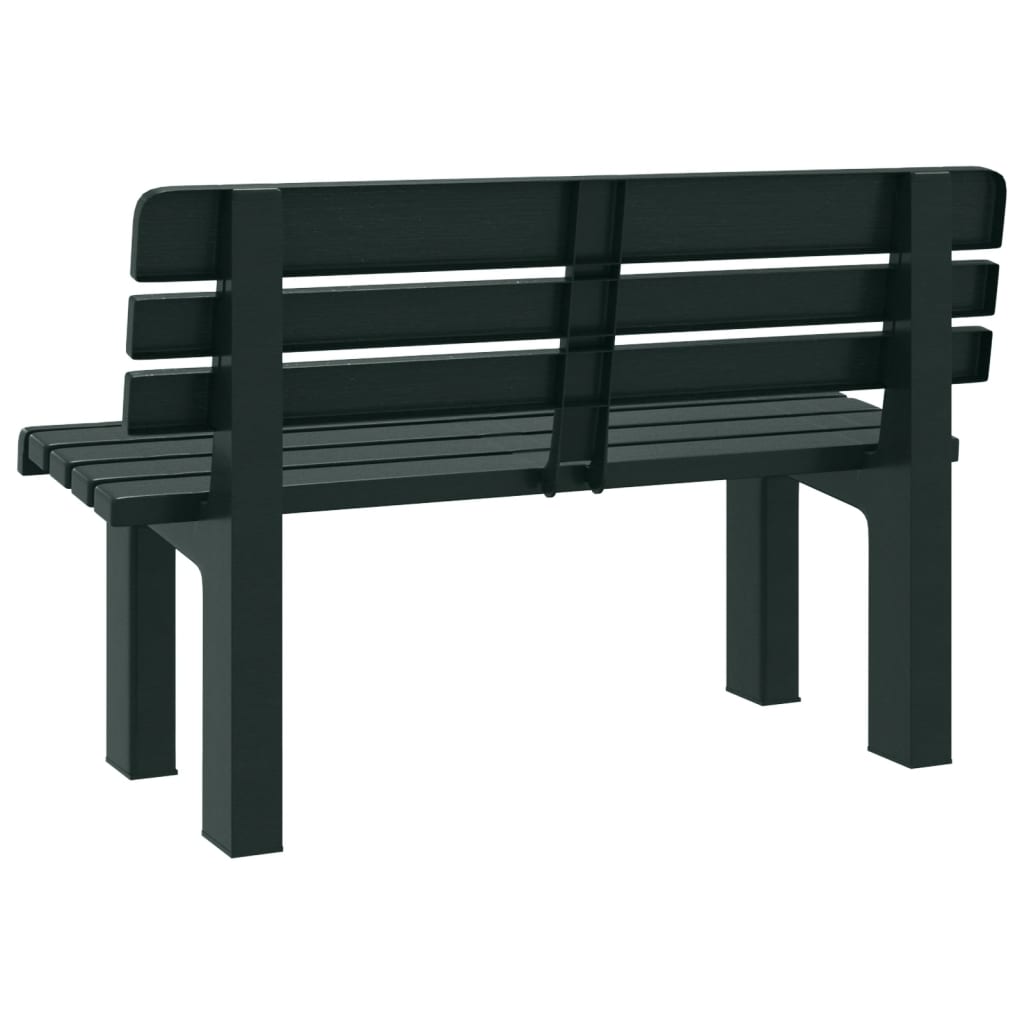 Green Polypropylene Garden Bench 110x52x71 cm - Sturdy & Stylish