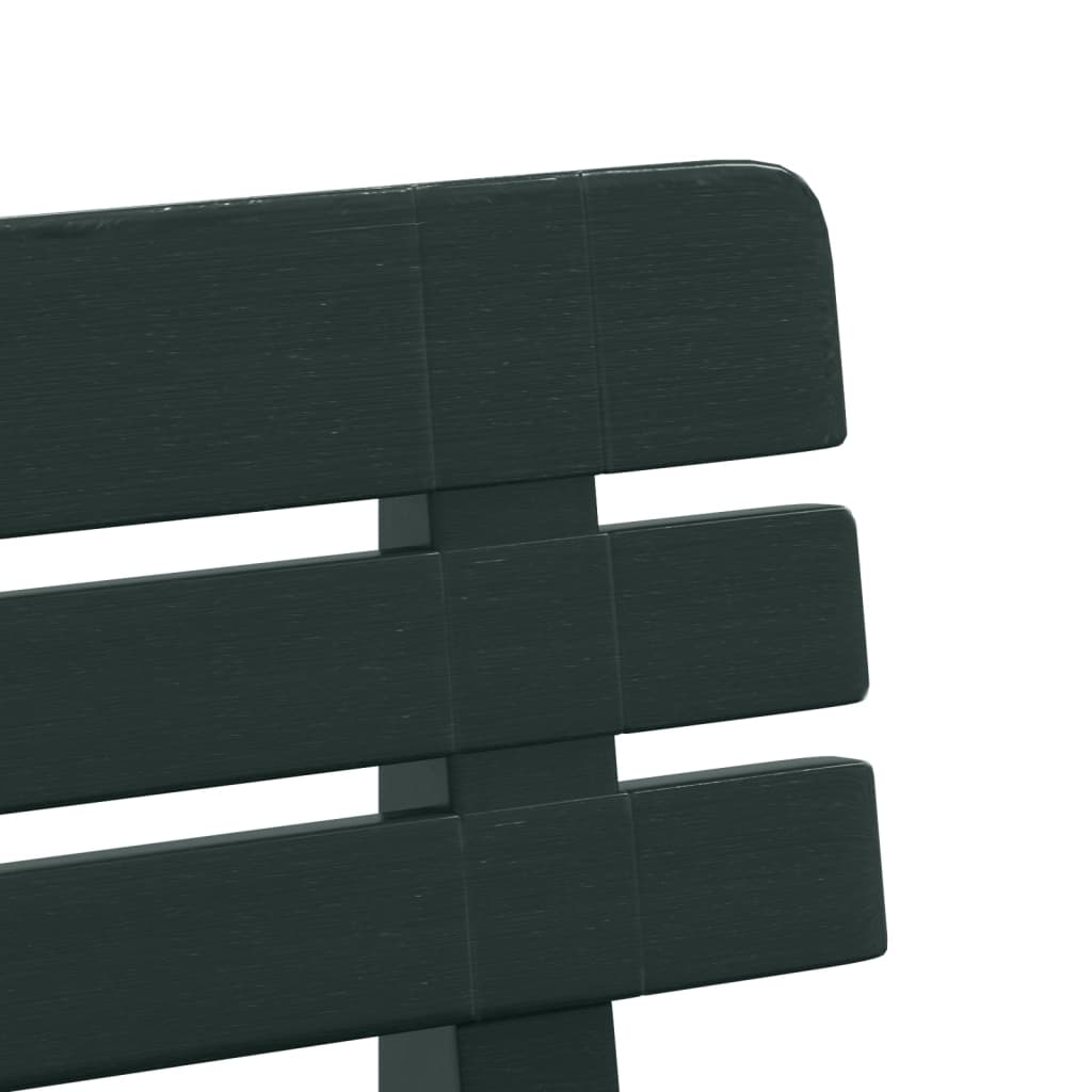 Green Polypropylene Garden Bench 110x52x71 cm - Sturdy & Stylish