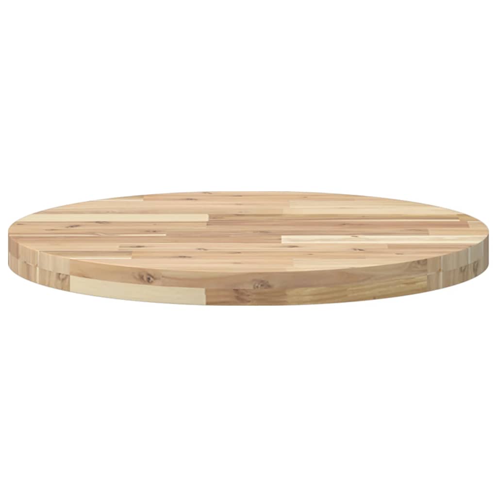 Solid Acacia Wood Table Top Ø60x4 cm - Durable & Stylish Design