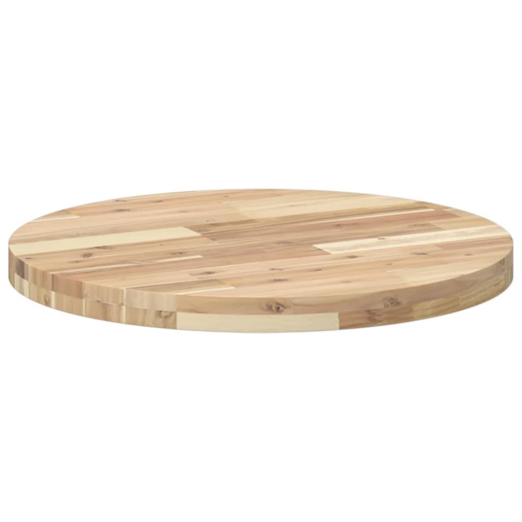 Solid Acacia Wood Table Top Ø60x4 cm - Durable & Stylish Design