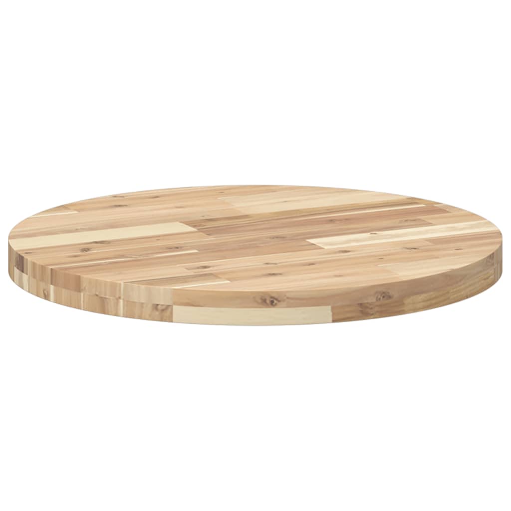 Solid Acacia Wood Table Top Ø60x4 cm - Durable & Stylish Design