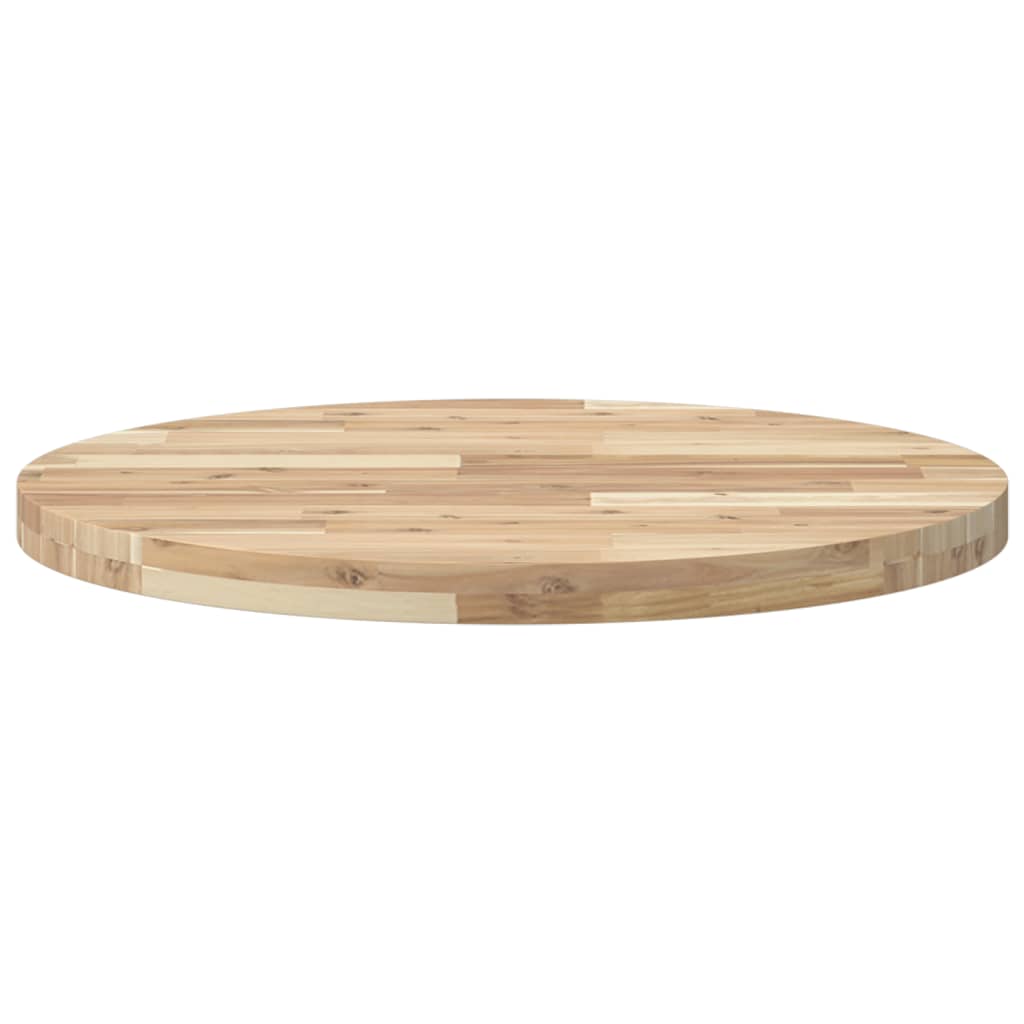 Solid Acacia Wood Round Table Top Ø70cm - Natural Finish