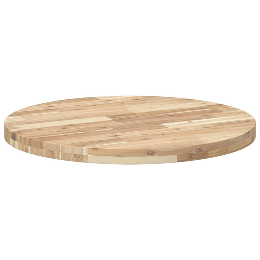 Solid Acacia Wood Round Table Top Ø70cm - Natural Finish