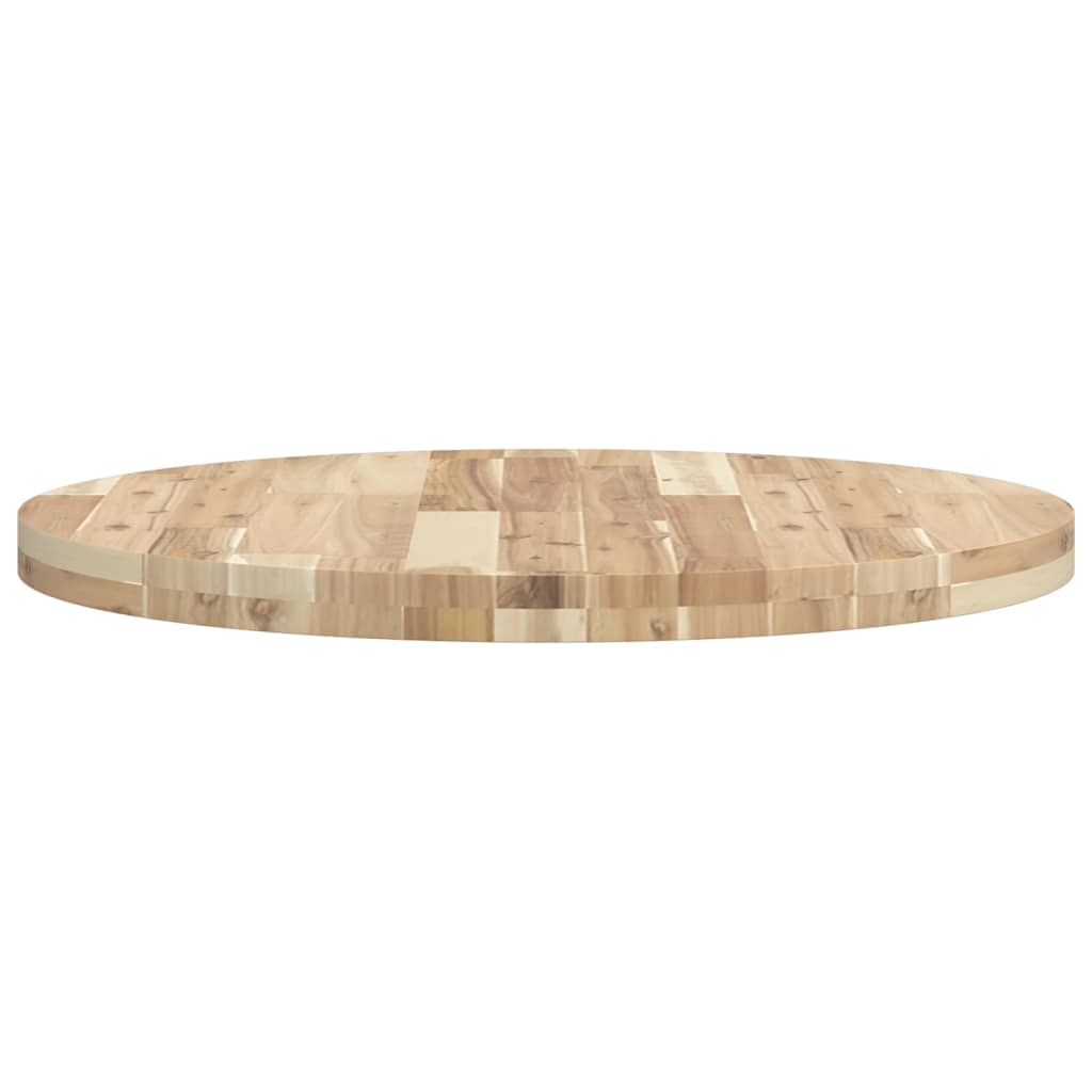Solid Acacia Wood Round Table Top Ø70cm - Natural Finish