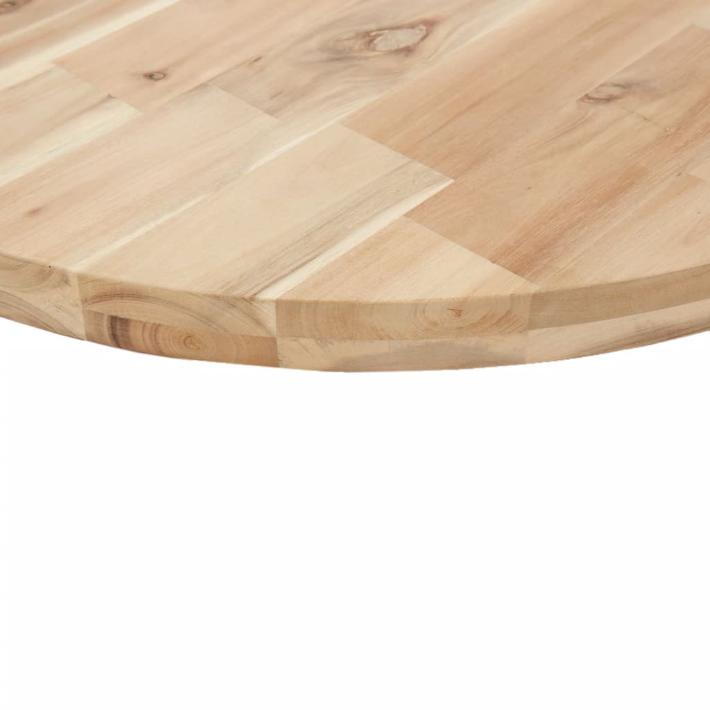 Solid Acacia Wood Round Table Top Ø70cm - Natural Finish