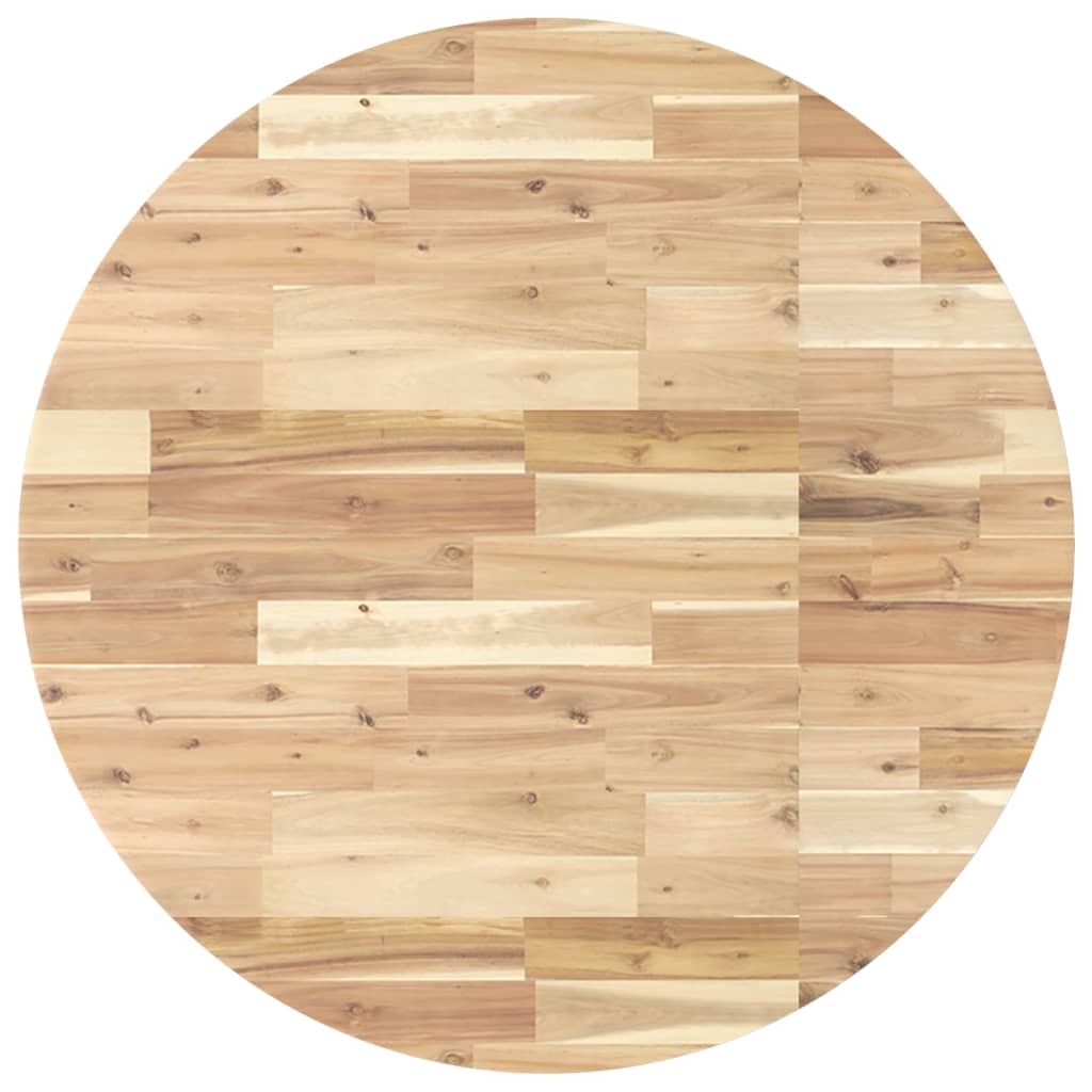 Elegant Solid Acacia Wood Table Top, Round Ø90x4 cm