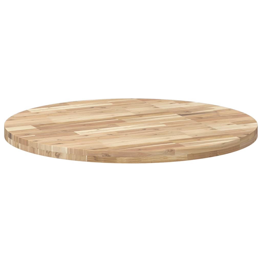 Elegant Solid Acacia Wood Table Top, Round Ø90x4 cm