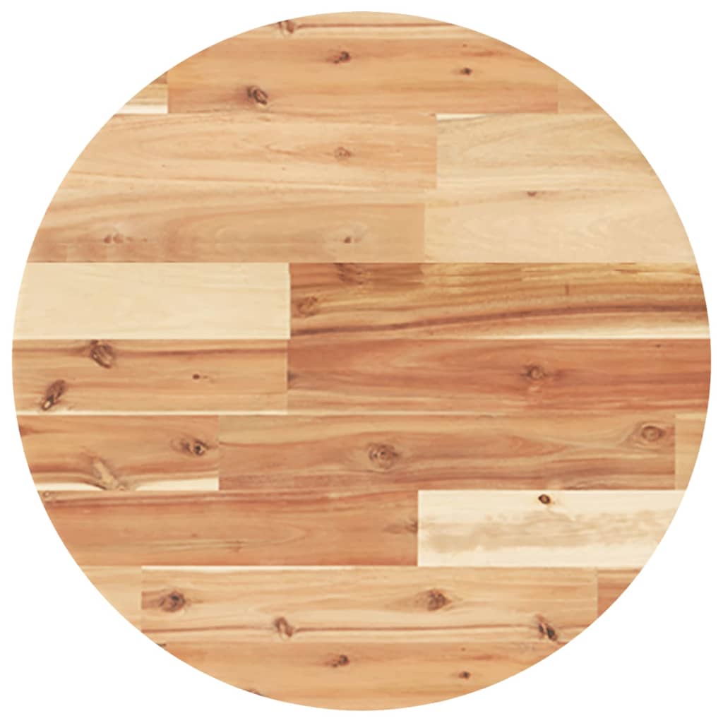 Round Acacia Wood Table Top, Ø50x2 cm - Solid & Stylish Design