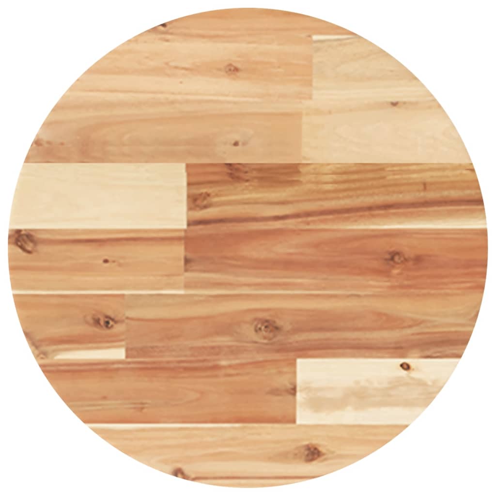 Solid Acacia Wood Round Table Top Ø40x4 cm - Natural Finish