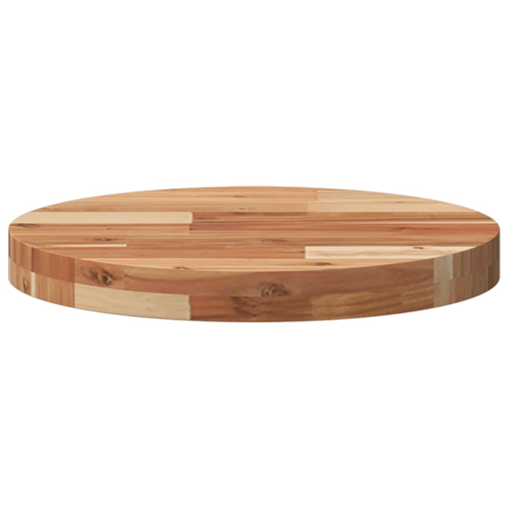 Solid Acacia Wood Round Table Top Ø40x4 cm - Natural Finish