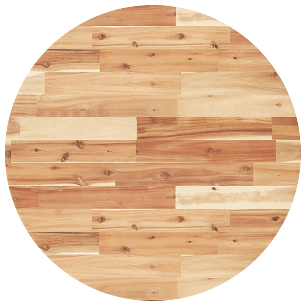 Round Solid Acacia Wood Table Top Ø70x4 cm | Natural Finish