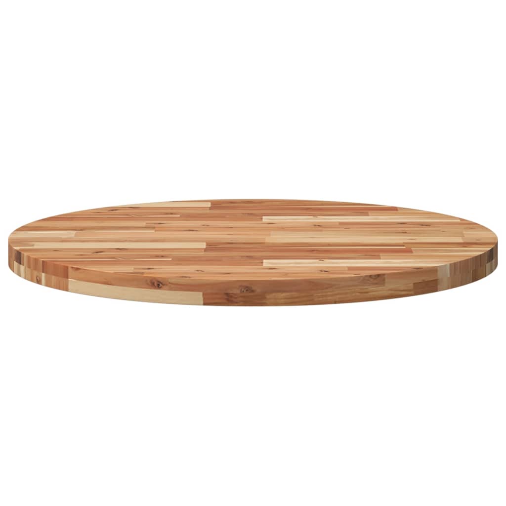 Solid Acacia Table Top, Round Ø80x4cm - Premium Wood Finish