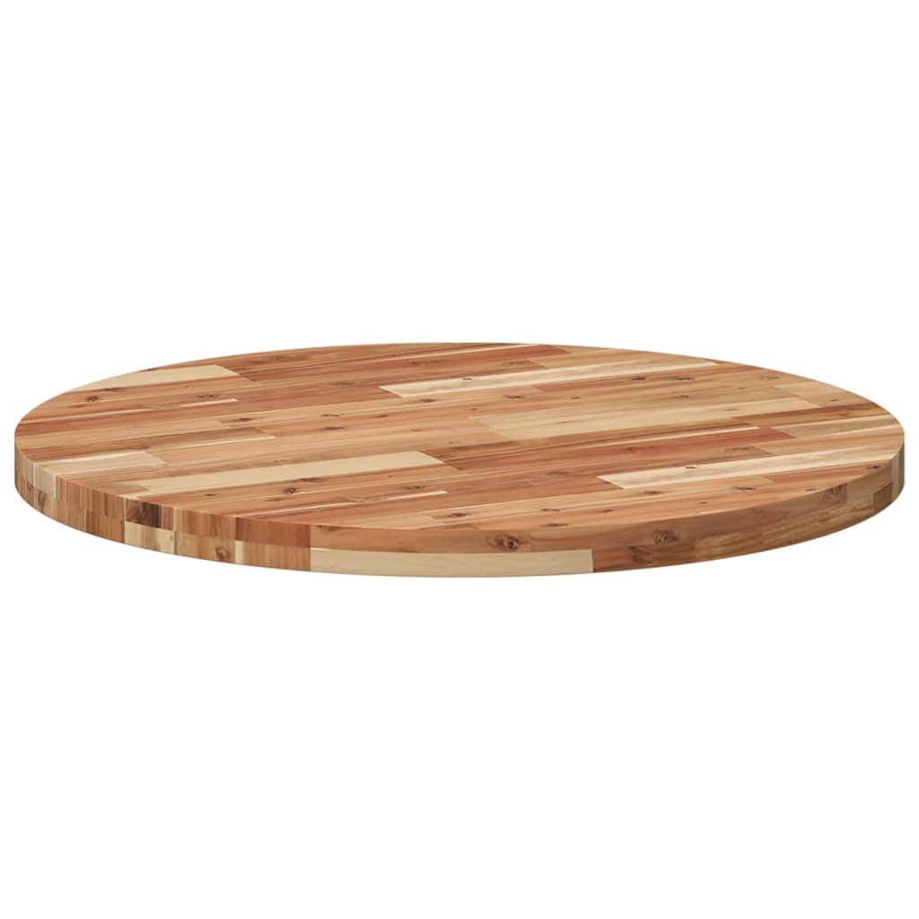 Solid Acacia Table Top, Round Ø80x4cm - Premium Wood Finish