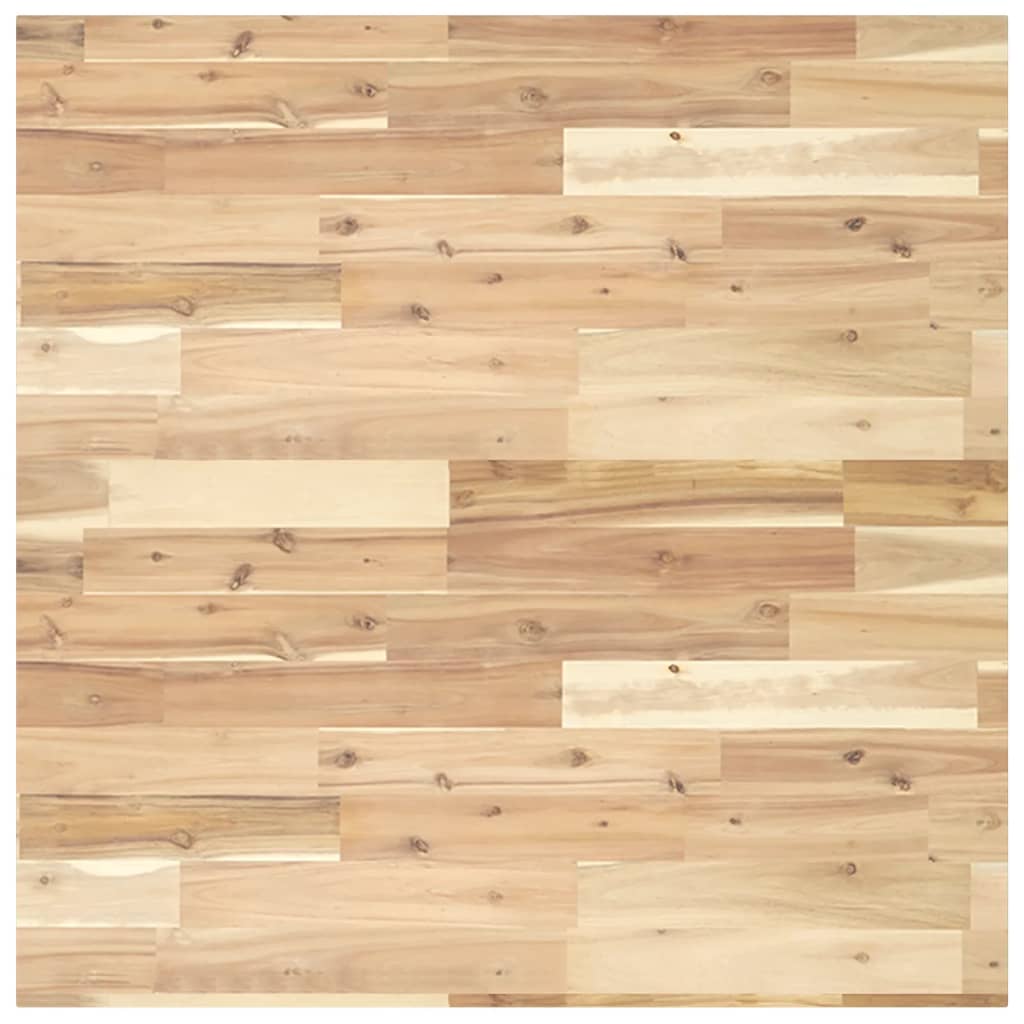 Solid Acacia Wood Table Top, Square 80x80x2 cm