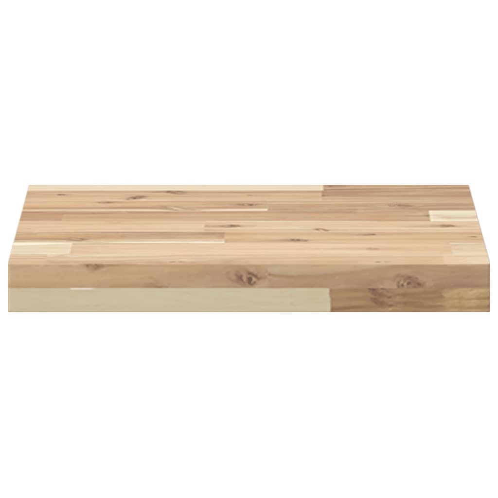 Solid Acacia Wood Table Top, Square 40x40x4 cm, Natural Finish