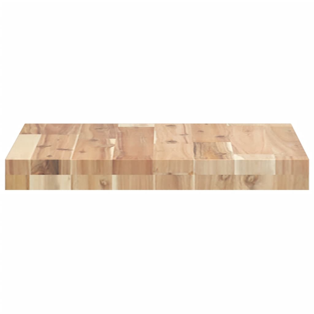 Solid Acacia Wood Table Top, Square 40x40x4 cm, Natural Finish