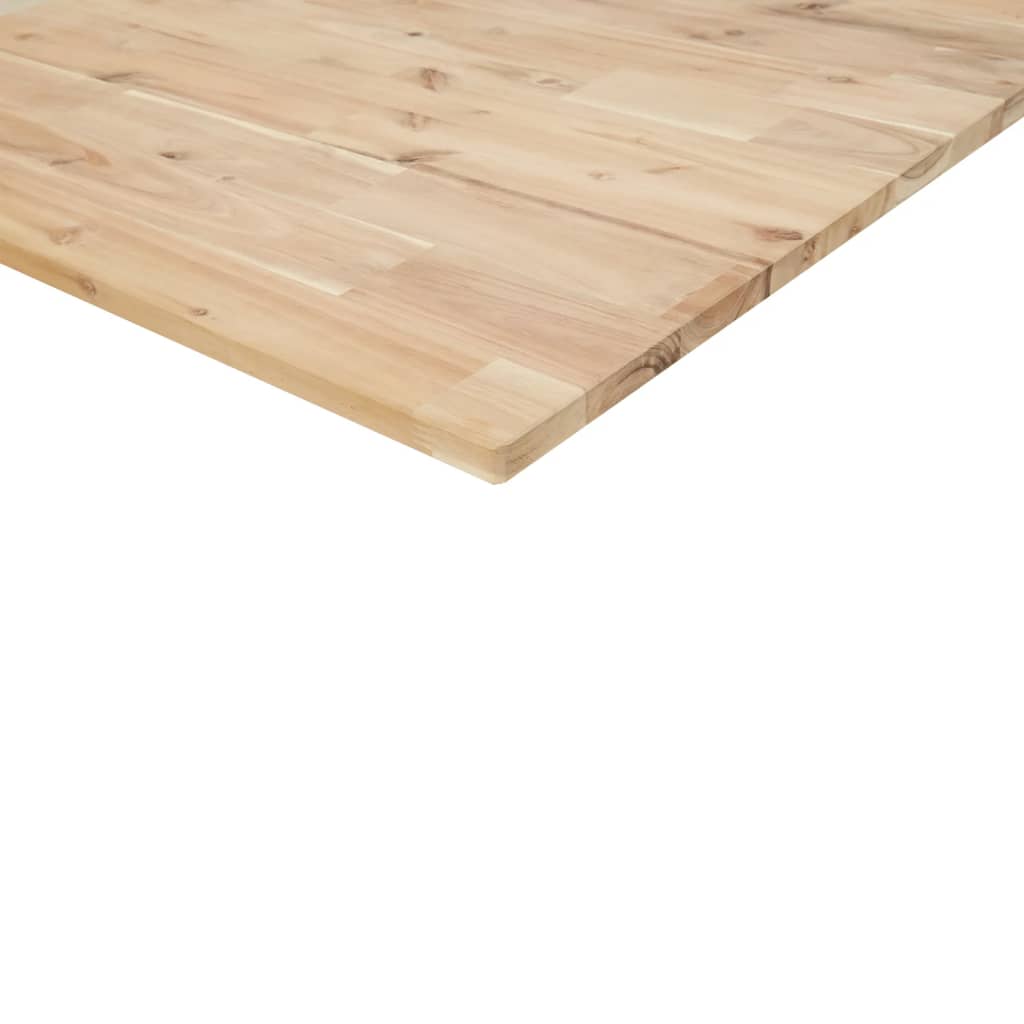 Solid Acacia Wood Table Top, Rectangular 80x70x2 cm - Durable Design