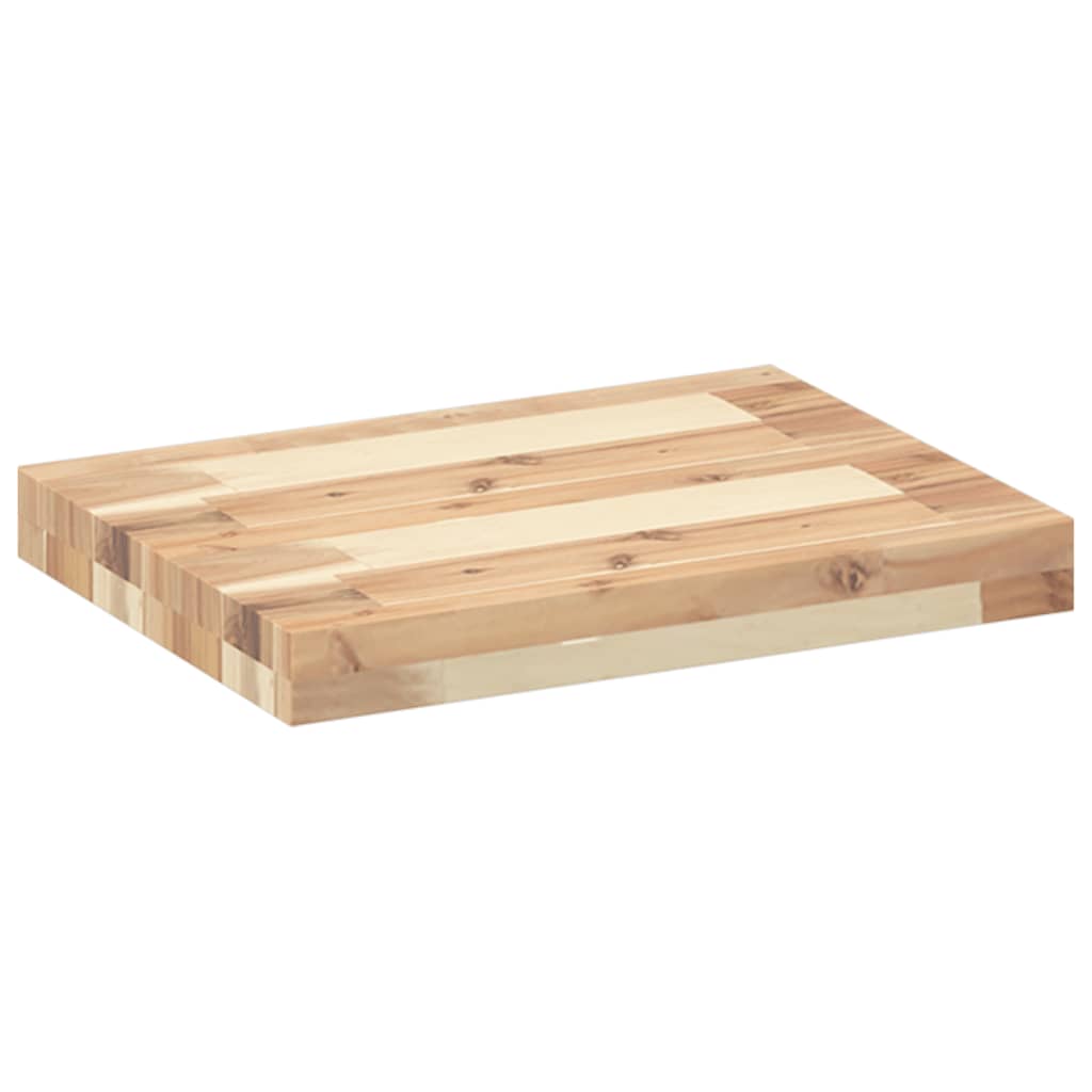 Solid Acacia Wood Rectangular Table Top 40x30x4 cm