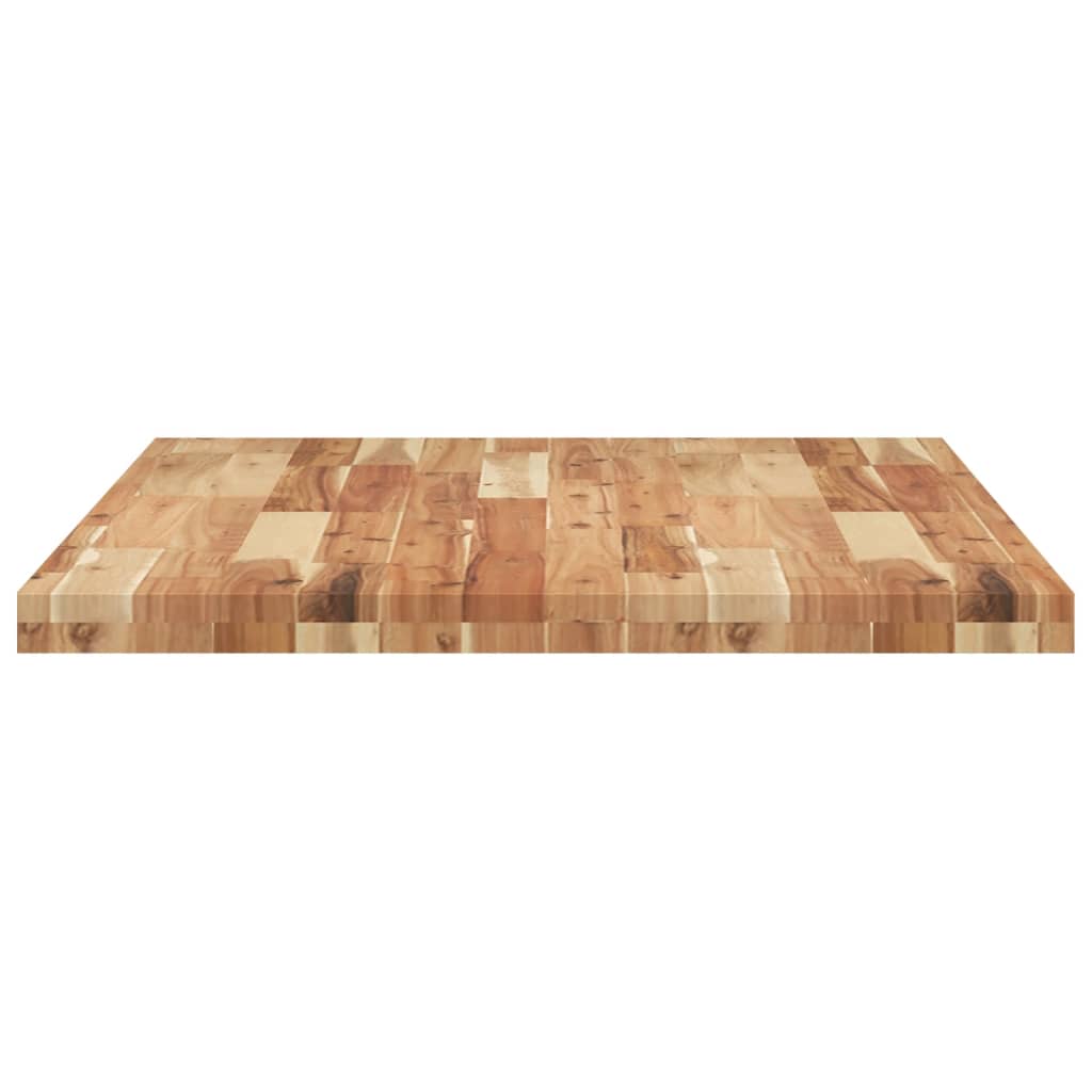 Solid Acacia Wood Table Top, Rectangular 80x70x4 cm