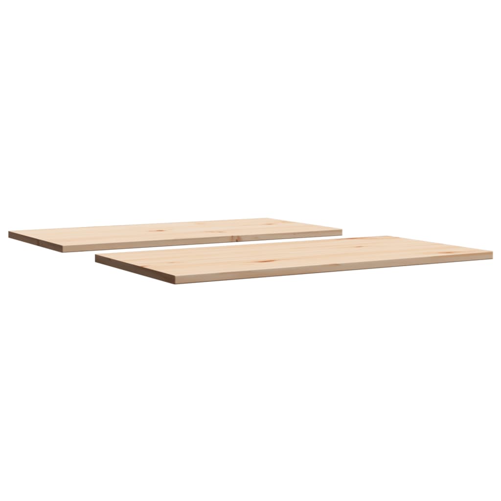 Solid Pine Table Tops 2pcs 80x40 cm Rectangular, Durable Wood