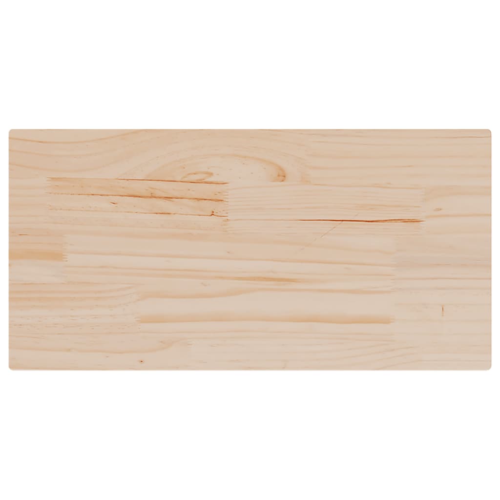 Solid Pine Wood Rectangular Table Tops, Set of 2, 60x30x2.5 cm