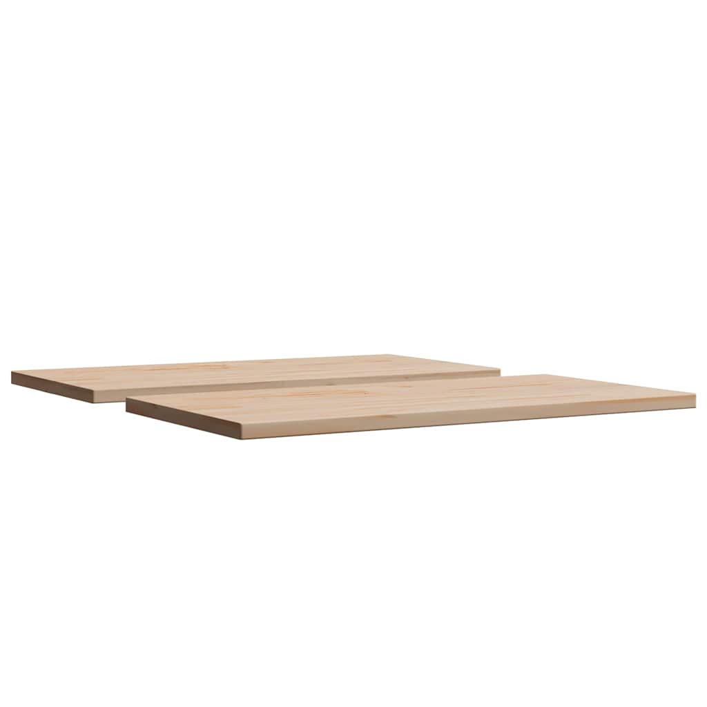 Solid Pine Wood Rectangular Table Tops, Set of 2, 60x30x2.5 cm