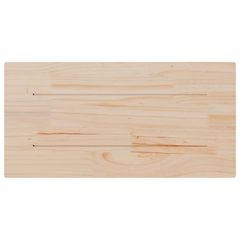 Solid Pine Wood Rectangular Table Tops, Set of 2, 60x30x2.5 cm