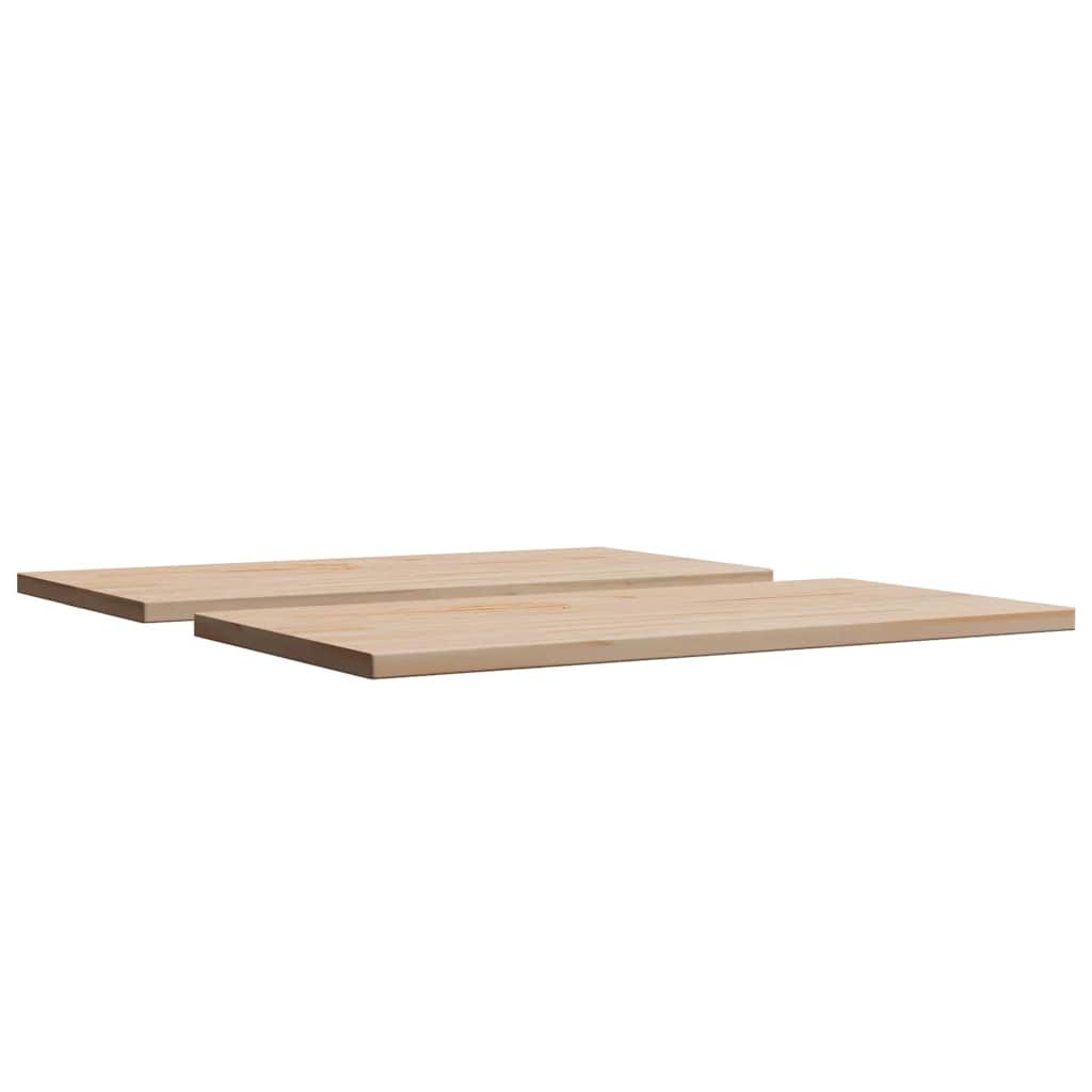 Solid Pine Wood Table Tops 2pcs, 70x35x2.5 cm, Rectangular
