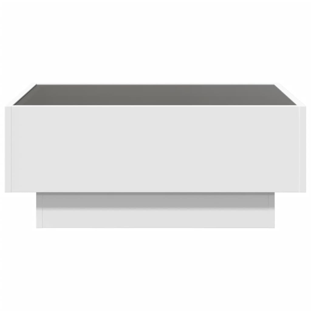 Coffee Table with LED White 70x50x30 cm Engineered Wood
