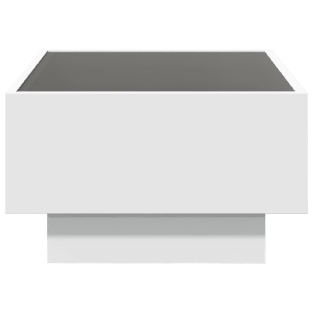 Coffee Table with LED White 70x50x30 cm Engineered Wood