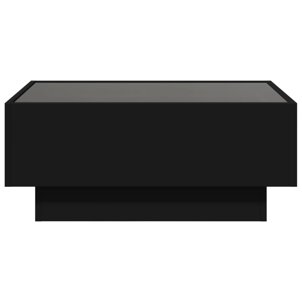 Coffee Table with LED Black 70x50x30 cm Engineered Wood
