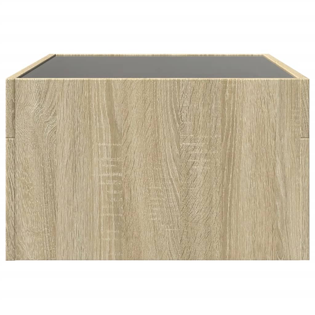 Coffee Table with Infinity LED Sonoma Oak 70x50x30 cm