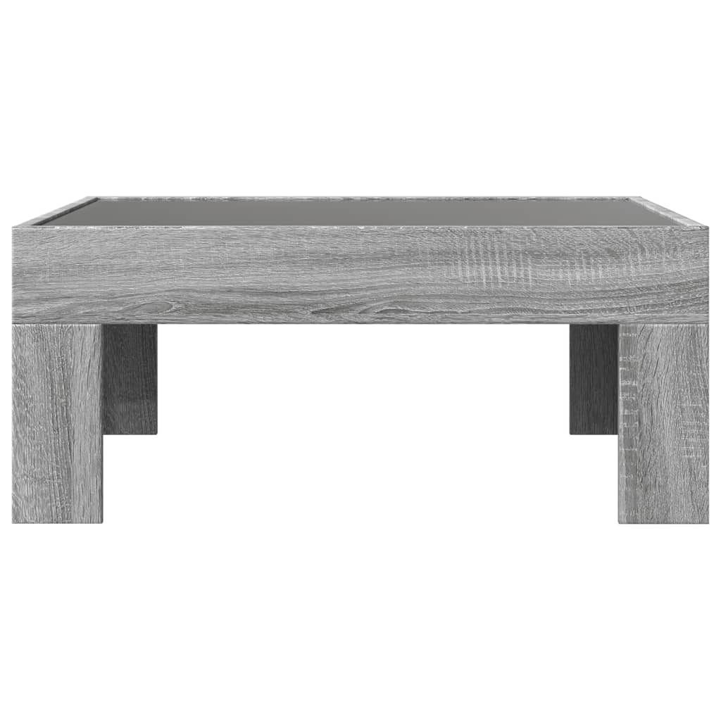 Coffee Table with Infinity LED Grey Sonoma 70x50x30 cm