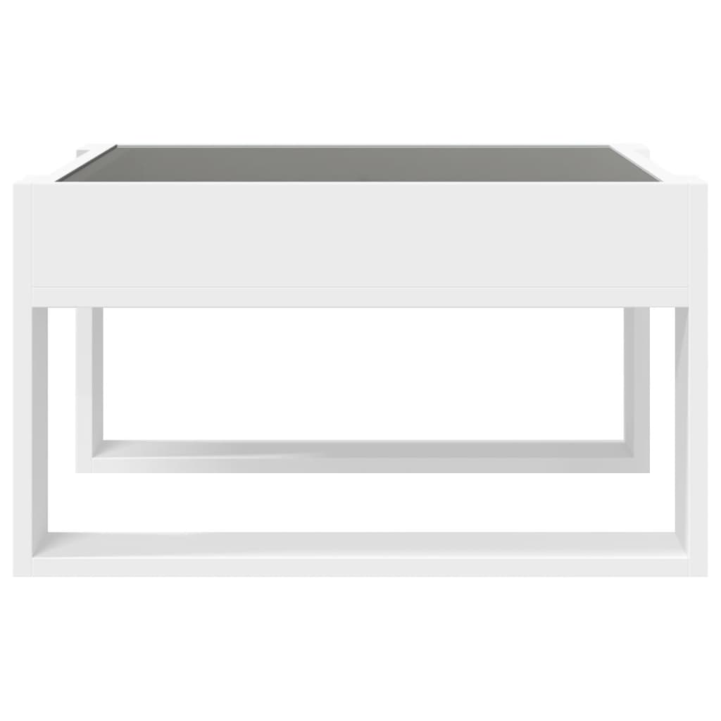 Coffee Table with Infinity LED White 50x53x30 cm