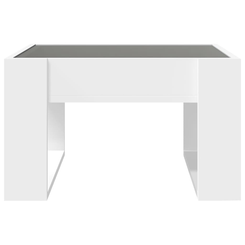 Coffee Table with Infinity LED White 50x53x30 cm
