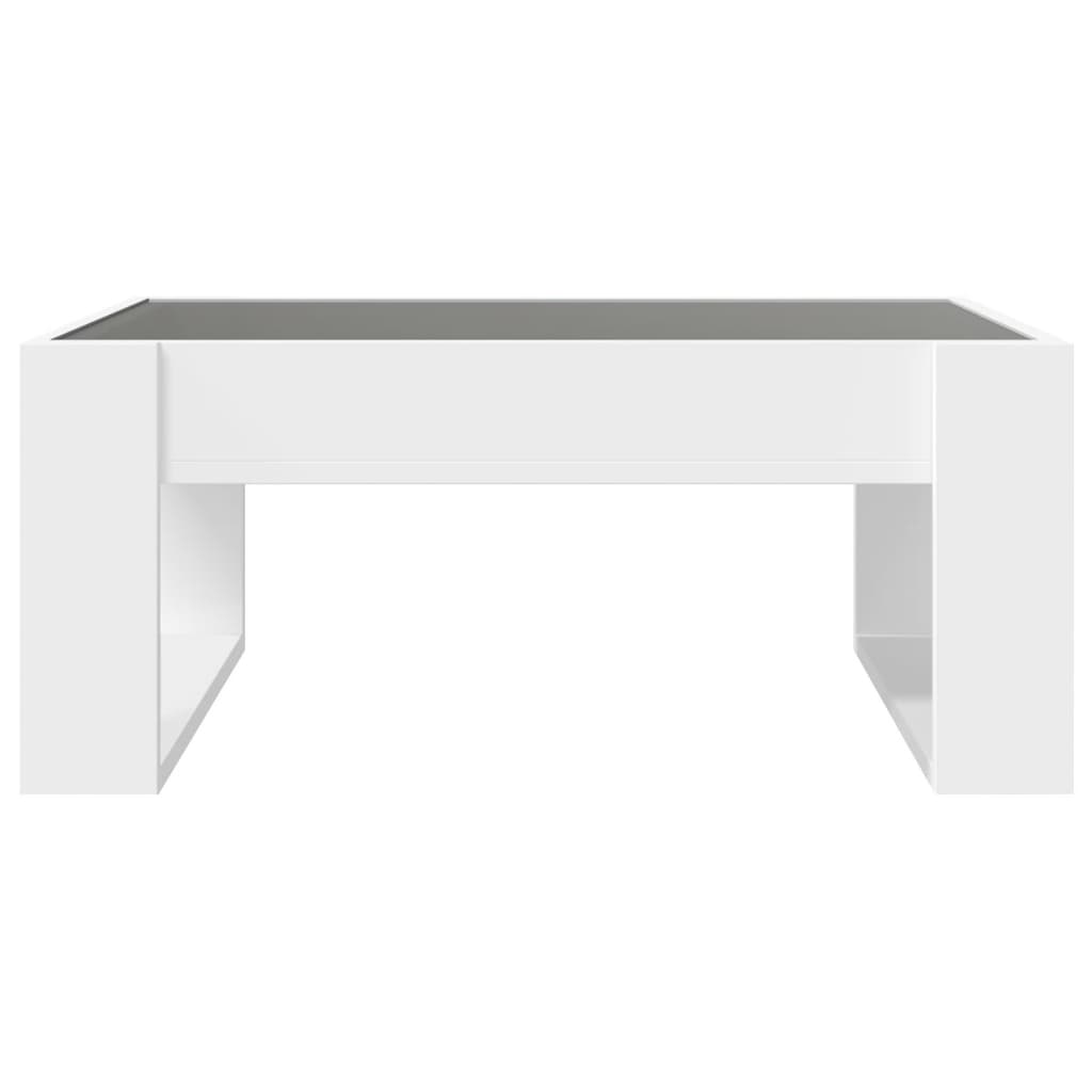 Coffee Table with Infinity LED White 70x53x30 cm