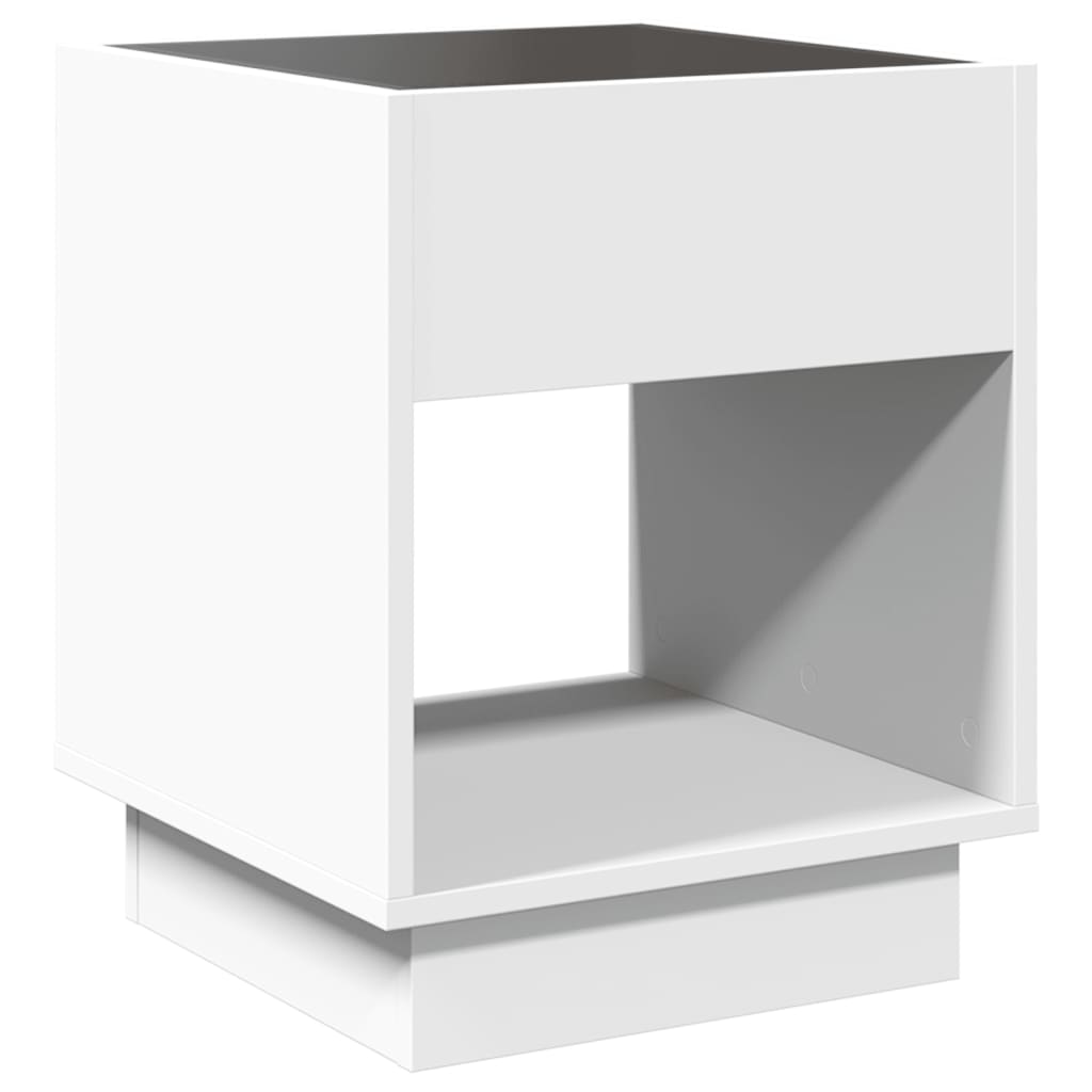 Coffee Table with Infinity LED White 40x40x50 cm