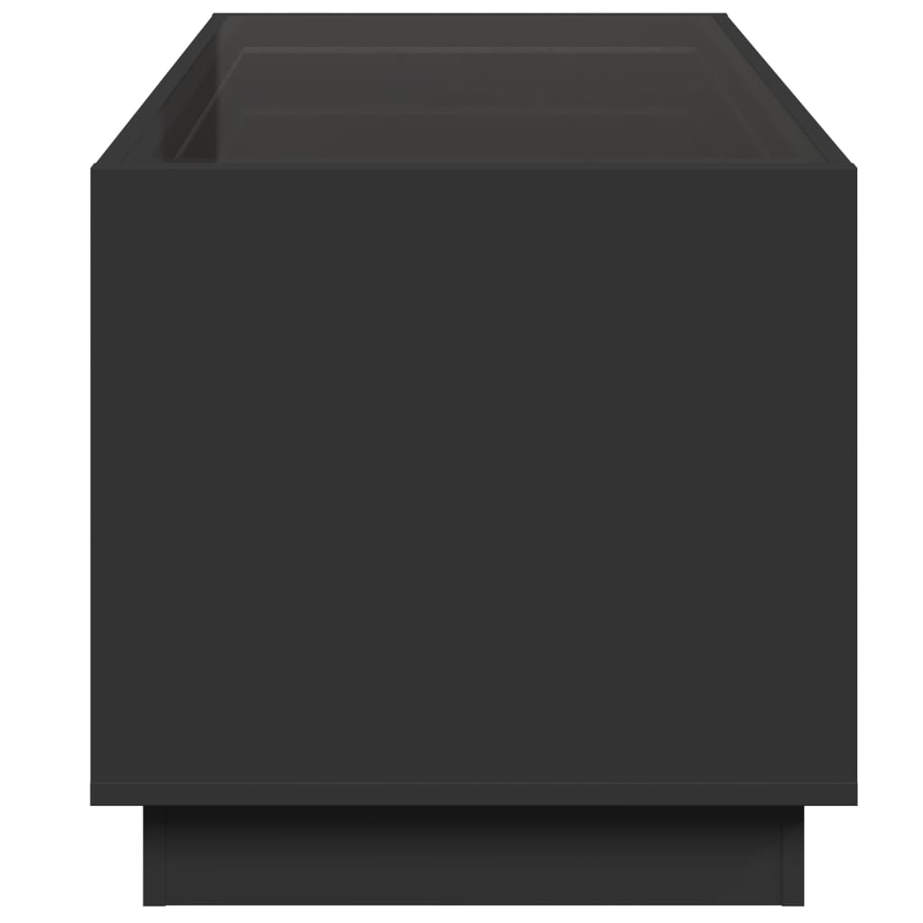 Coffee Table with Infinity LED Black 70x50x50 cm