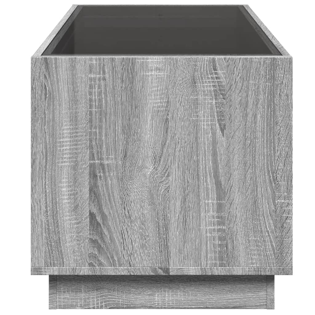 Coffee Table with Infinity LED Grey Sonoma 70x50x50 cm