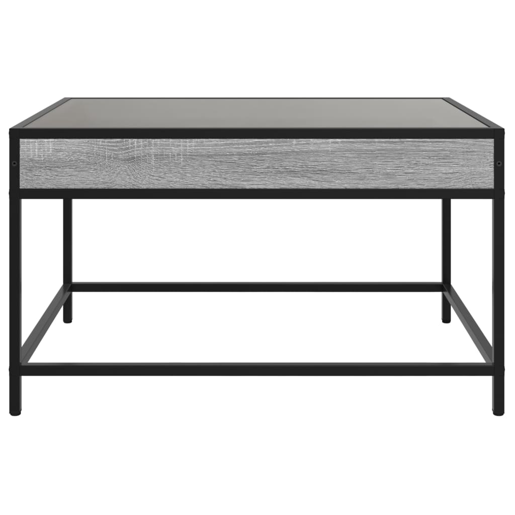 Coffee Table with Infinity LED Grey Sonoma 70x50x41 cm