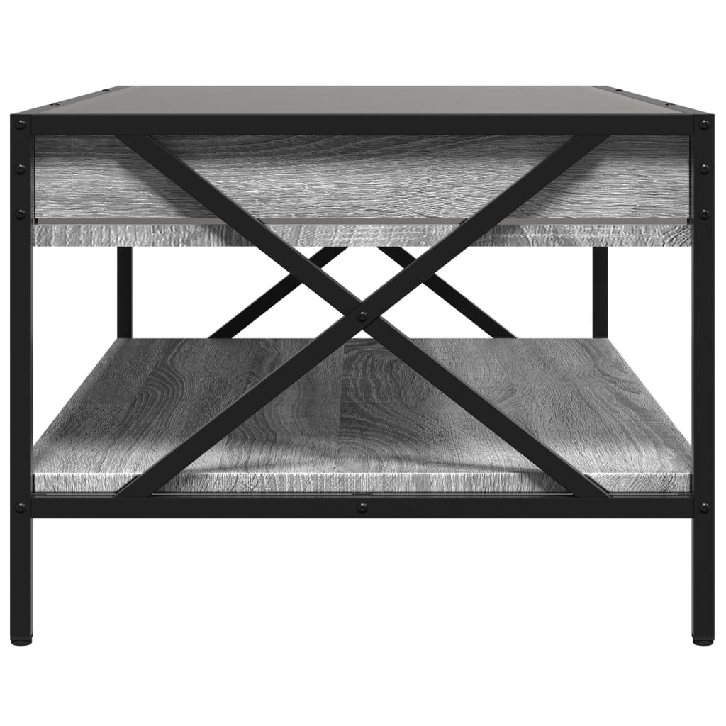 Coffee Table with Infinity LED Grey Sonoma 90x50x38 cm