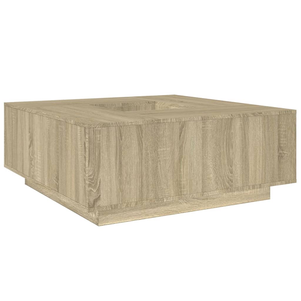 Coffee Table Sonoma Oak 100x100x40 cm Engineered Wood