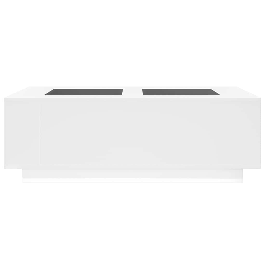 Coffee Table with Infinity LED White 116x69x40 cm